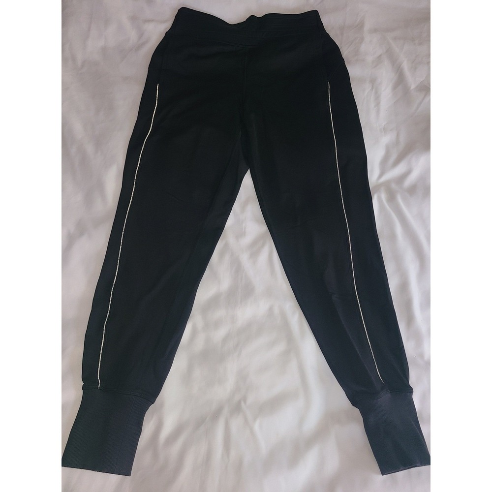 Lululemon Lined Joggers Flurry Up High Rise Reflective Black Size 6